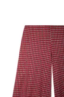 Pantaloni in jersey jacquard color tortora e rosso image