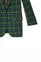 Bottle green check jersey jacquard blazer image