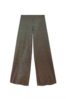 Mustard and bottle green diamond jersey jacquard trousers   image