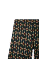 Mustard and fir green geometric jersey jacquard trousers   image