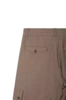 Pantaloni cargo in micro pied de poule marrone image