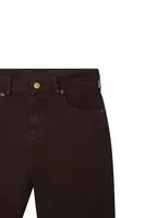 Dark chocolate brown flared jeans  image