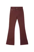 Rich brown flared jeans  image