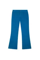 Petrol velveteen cropped trousers  image