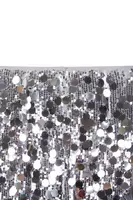 Silver sequinned pencil skirt  image