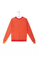 Peach and pink striped sweater  image