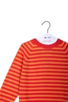 Peach and pink striped sweater  image