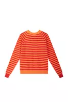 Peach and pink striped sweater  image