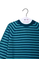 Petrol and aqua striped sweater  image