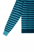 Petrol and aqua striped sweater  image