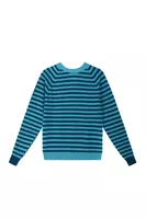 Petrol and aqua striped sweater  image