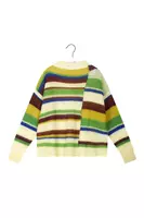 Pale yellow contrasting stripe sweater  image