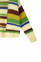 Pale yellow contrasting stripe sweater  image