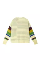 Pale yellow contrasting stripe sweater  image