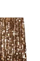 Gonna marrone con righe di paillettes e perline image