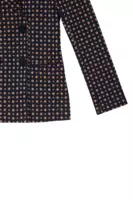 Navy blue and camel jersey jacquard blazer  image