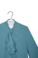 Dusty teal blouse with ruffles  image