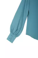 Dusty teal blouse with ruffles  image