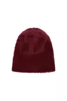 Fluffy wine beanie hat image