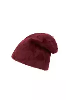 Fluffy wine beanie hat image