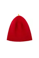 Ruby red slouchy hat with contrast tip  image