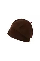 Chocolate brown slouchy hat with contrast tip  image