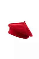 Ruby red rounded beret image