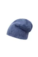 Fluffy dusty blue beanie hat image