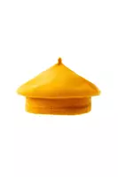 Mustard yellow rounded beret image