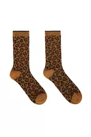 Leopard print metallic socks  image