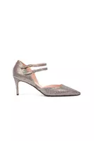 Silver glitter pumps  image