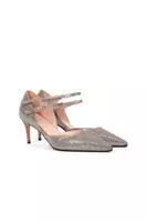 Silver glitter pumps  image