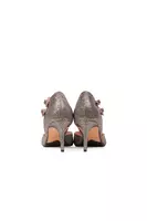 Silver glitter pumps  image