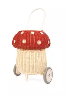 Mini Mushroom Wicker Shopping Trolley  image