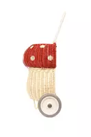 Mini Mushroom Wicker Shopping Trolley  image