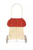 Mini Mushroom Wicker Shopping Trolley  image