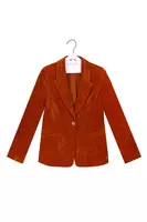 Caramel velour blazer image