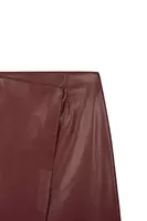 Wine Faux Leather Mini Skirt  image