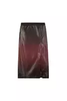 Bordeaux Degradé Faux Leather Pencil Skirt  image