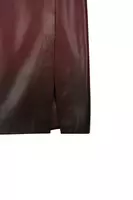 Bordeaux Degradé Faux Leather Pencil Skirt  image