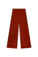 Caramel velour palazzo trousers  image