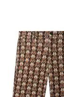 Chocolate Brown Deco Floral Corduroy Trousers  image