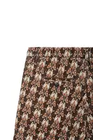 Chocolate Brown Deco Floral Corduroy Trousers  image