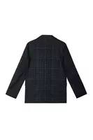 Blazer a quadri metallizzati verde abete image