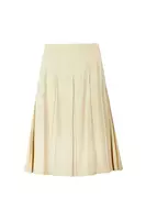 Beige Pleated Skirt  image