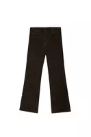 Dark Khaki Green Velveteen Trousers  image