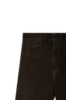 Dark Khaki Green Velveteen Trousers  image