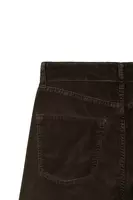 Dark Khaki Green Velveteen Trousers  image