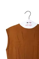 Caramel Brown Dress with Gathers  image