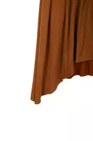 Caramel Brown Dress with Gathers  image